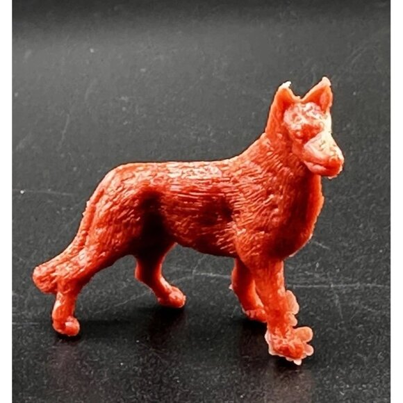 Molded Plastic 1950s Dogs Animals German Shepherd Vtg Tim Mee Marx Auburn ? - Picture 2 of 5